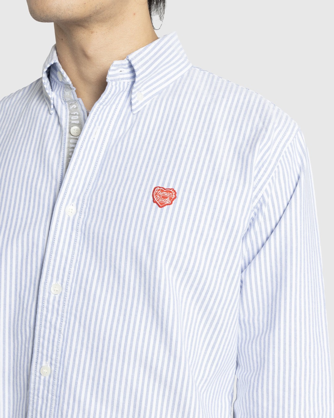Human Made – Stripe B.D Long-Sleeve Shirt Blue | Highsnobiety Shop